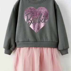 NWT Zara X Barbie Tulle Sweater Dress 18-24 Months